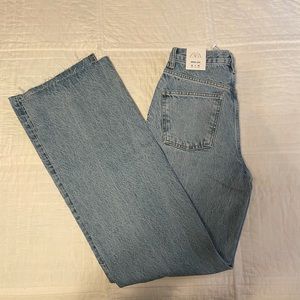 NWT Zara high-rise, wide-leg, full length jeans